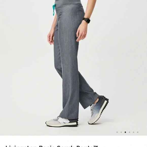 FIGS Livingston Basic Scrub Pants Grey Sz Lg Technical Collection Gray silver - Picture 3 of 8